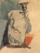 Mikhail Vrubel Still life with a Plaster mask and a sconce oil painting artist